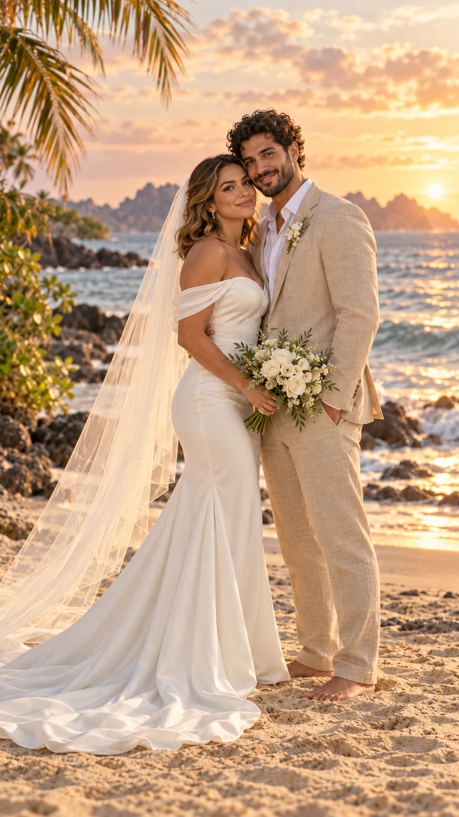 Detalle de la ceremonia en la playa